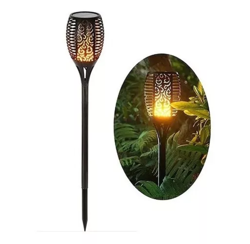 Pack 4 Antorchas Estaca Led Solar de 58 cms.