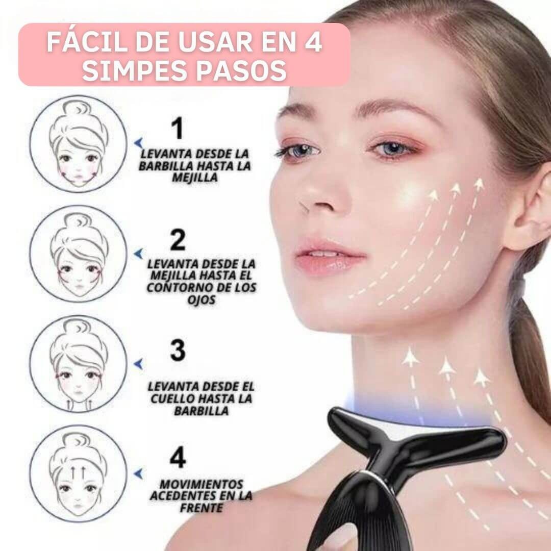 MASAJEADOR FACIAL CUELLO LED ANTIEDAD DD